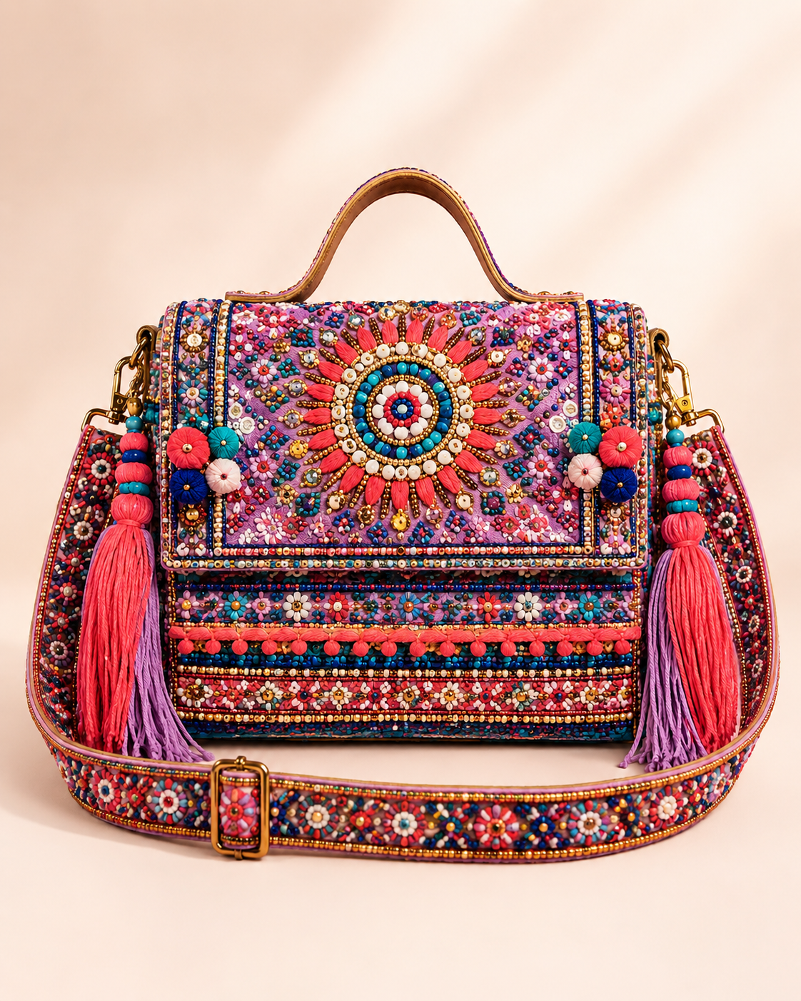 Pink Sunburst Bag